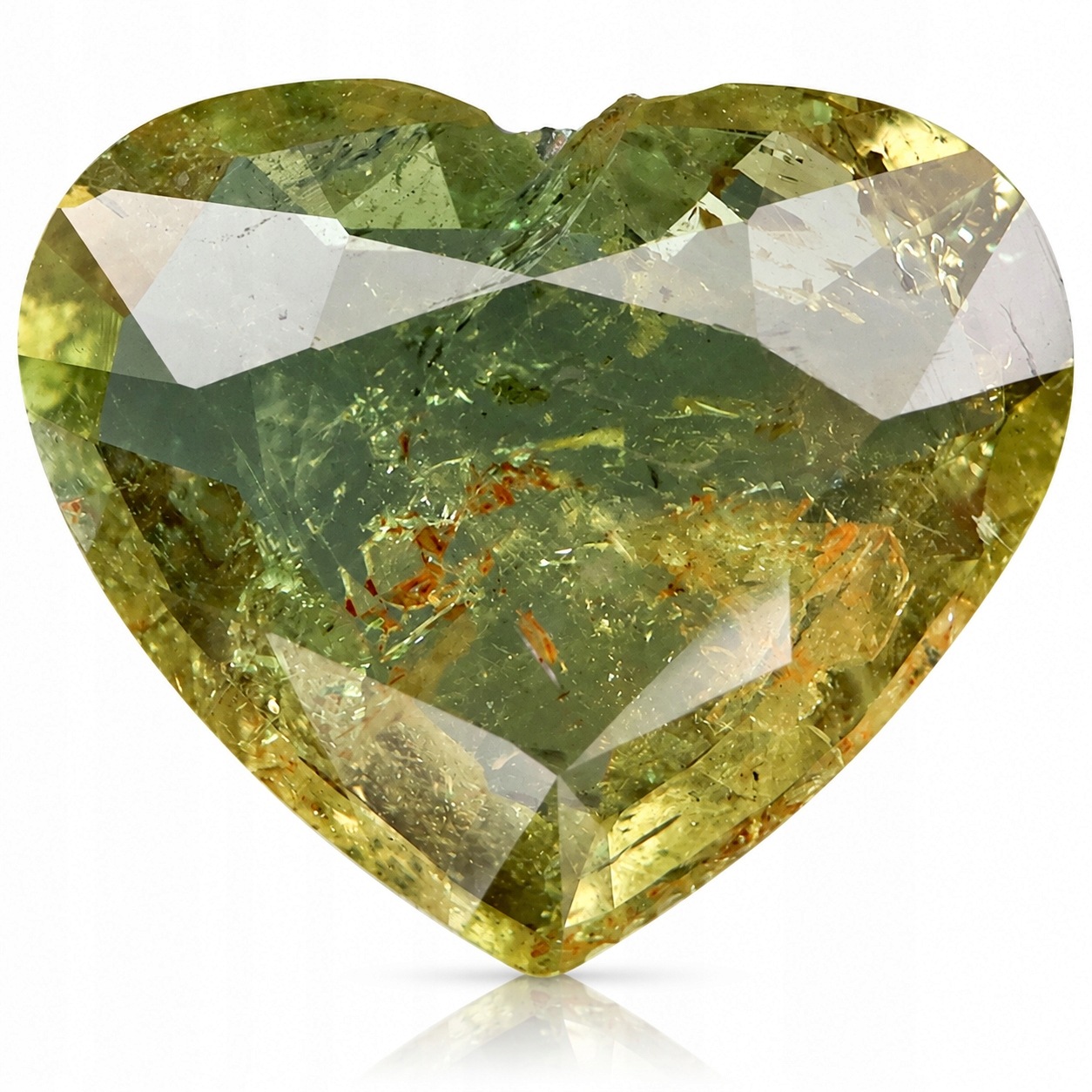Přírodní Beryl Heliodor 6.02 ct Žluté srdce Brazílie I1 certifikát Wbd