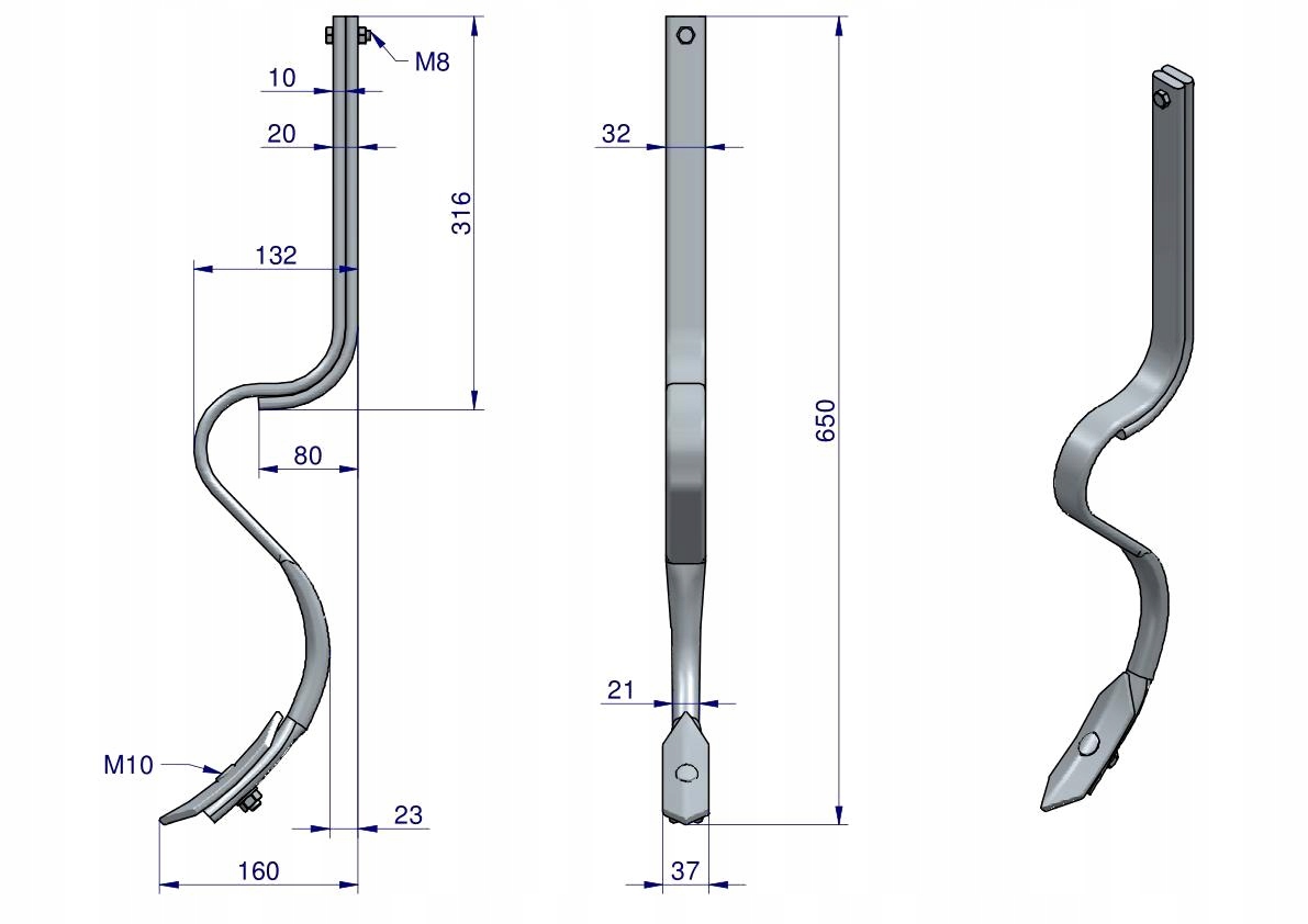Spulchniacz siewnika Waryński Producent części Waryński