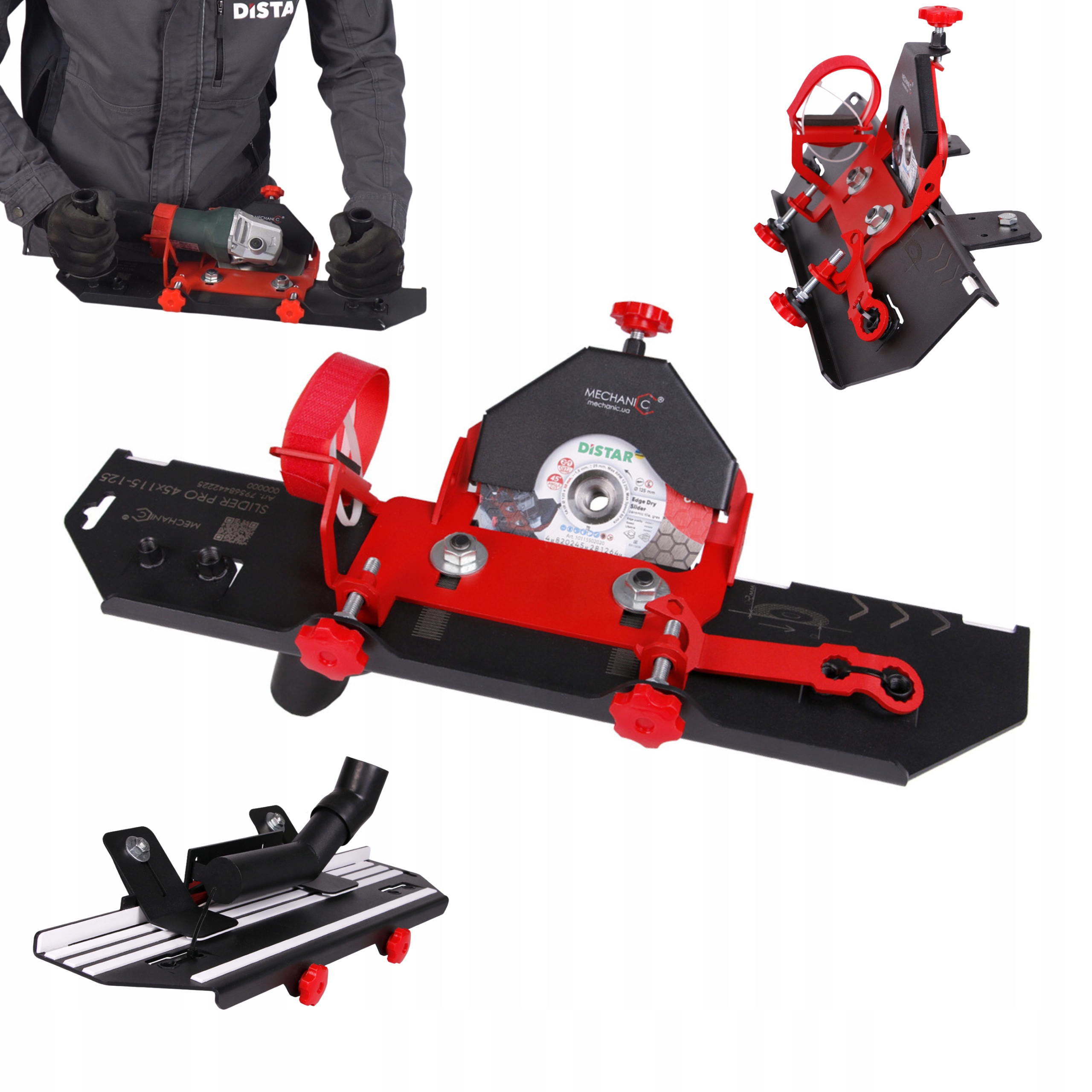 Przystawka Kątowa Do Cięcia Pod Kątem 45° Mechanic+tarcza 125mm Edge Dry