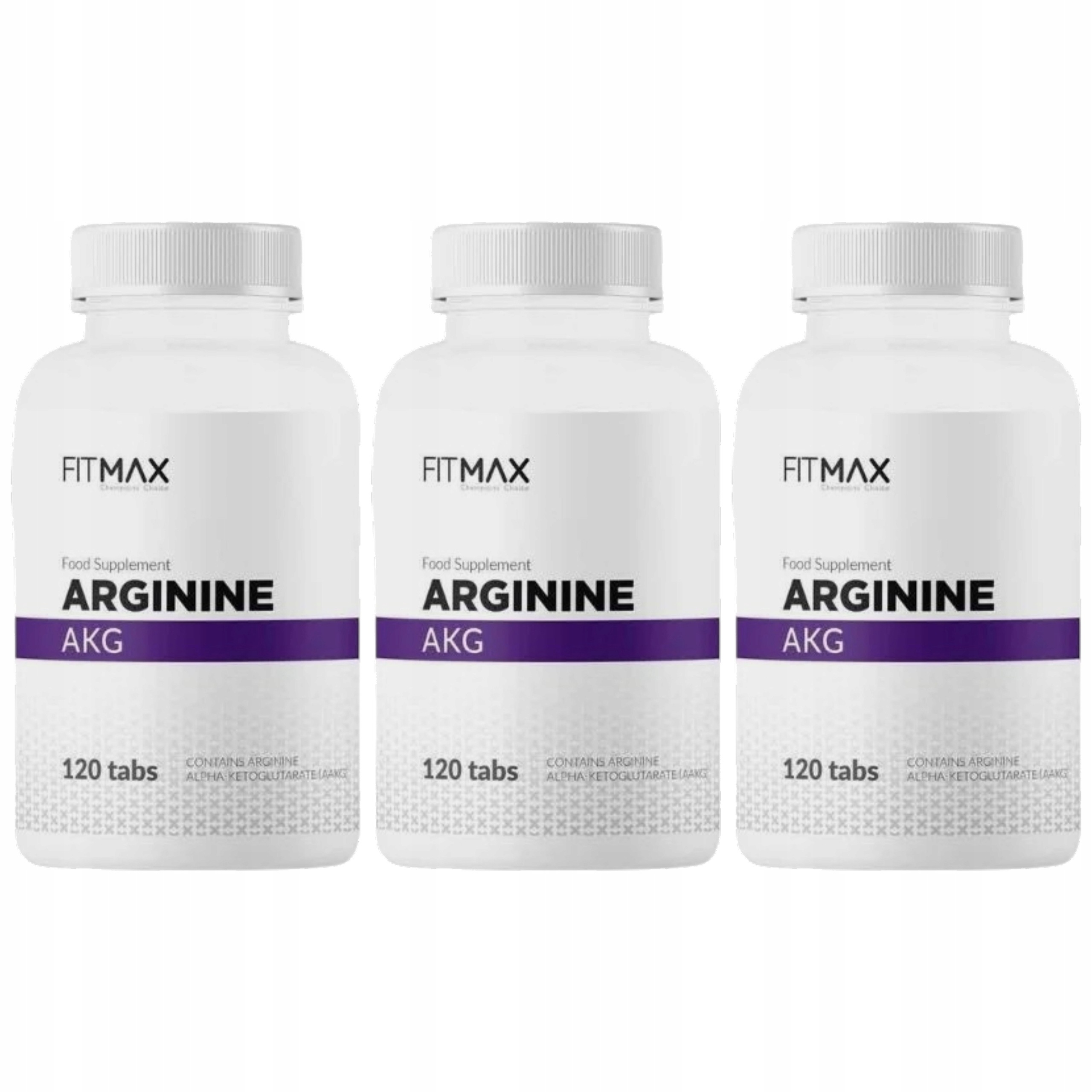 3x Fitmax Arginin Akg 120tabs Síla Pevnost Regenerace Čerpadlo 2500 mg
