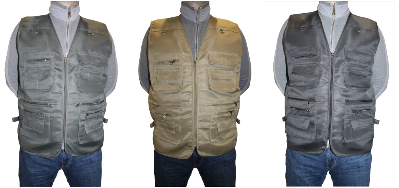 KAMIZELKA MĘSKA AŻ 12 KIESZENI MIX KOLORÓW 5XL