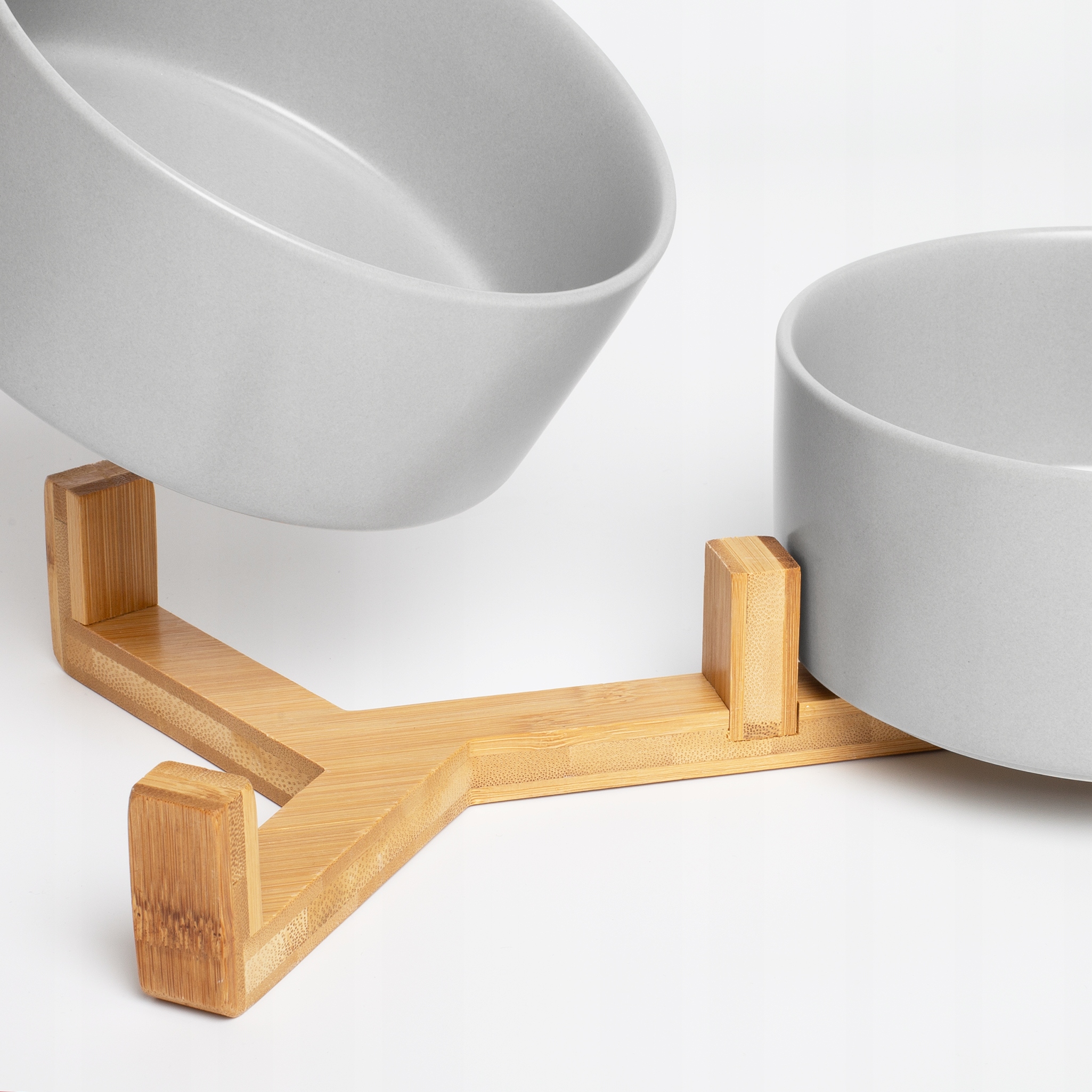Ceramiczne miski dla psa kota na stojaku - na karmę i wodę — 16