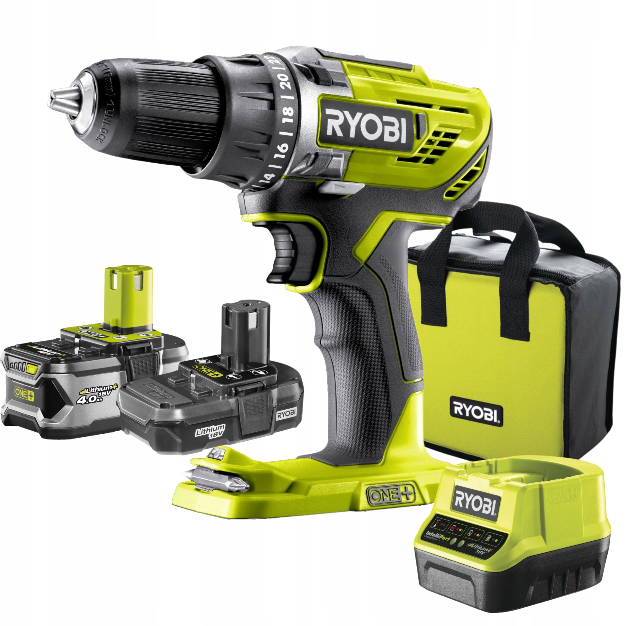 Ryobi R18DD3-2415BS aku vŕtačka Aku 4Ah 1,5 Ah Taška
