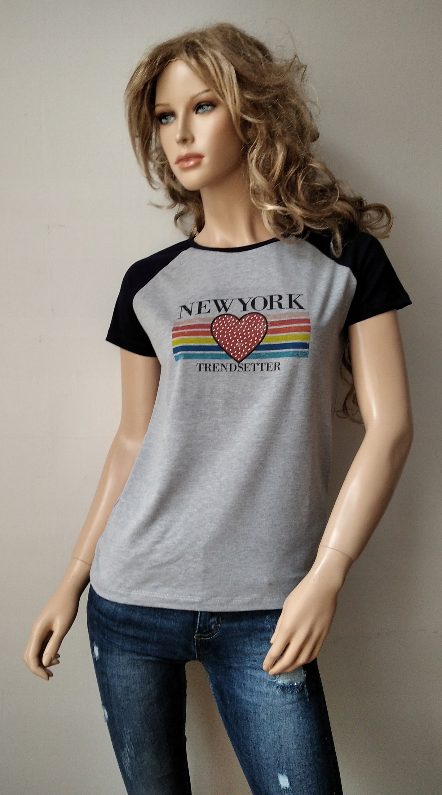 

Bluzka Latynka krótki rękaw z miłej bawełny L/XL