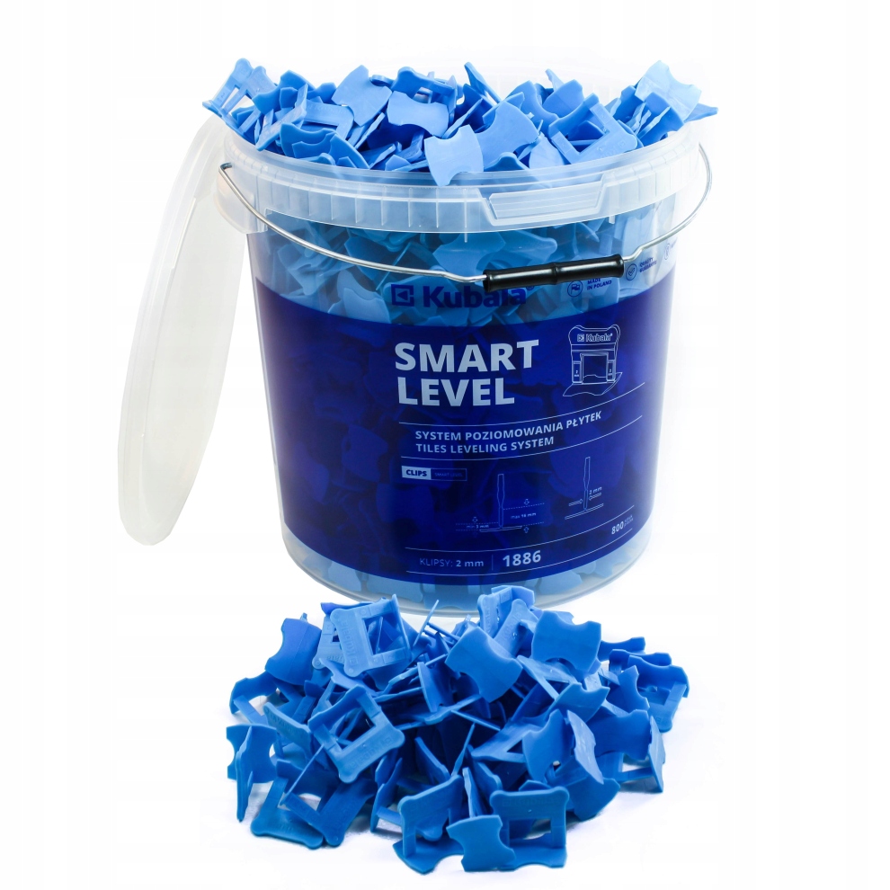 Kubala Smart Level Klipy Pro Vyrovnávání Dlaždic 2MM Kbelík 800 Kusů