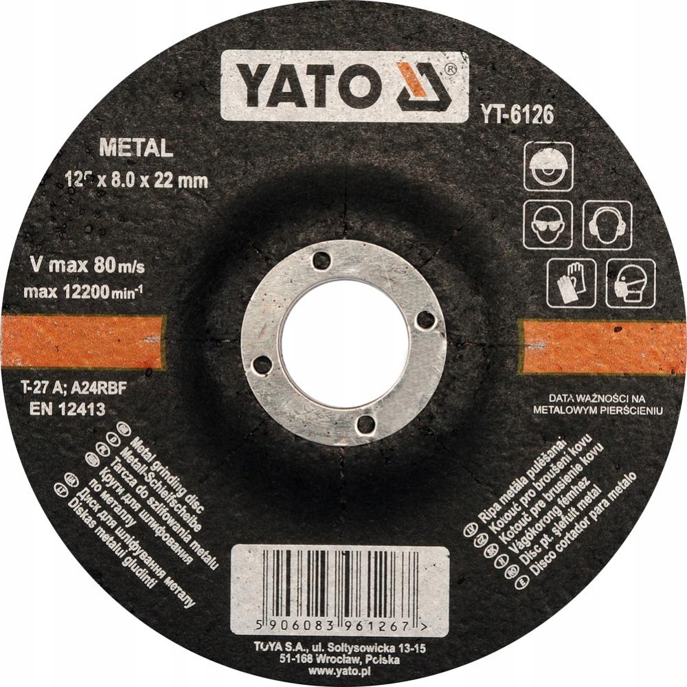 Tarcza do szlifowania metalu 125x8,0x22 mm BW5
