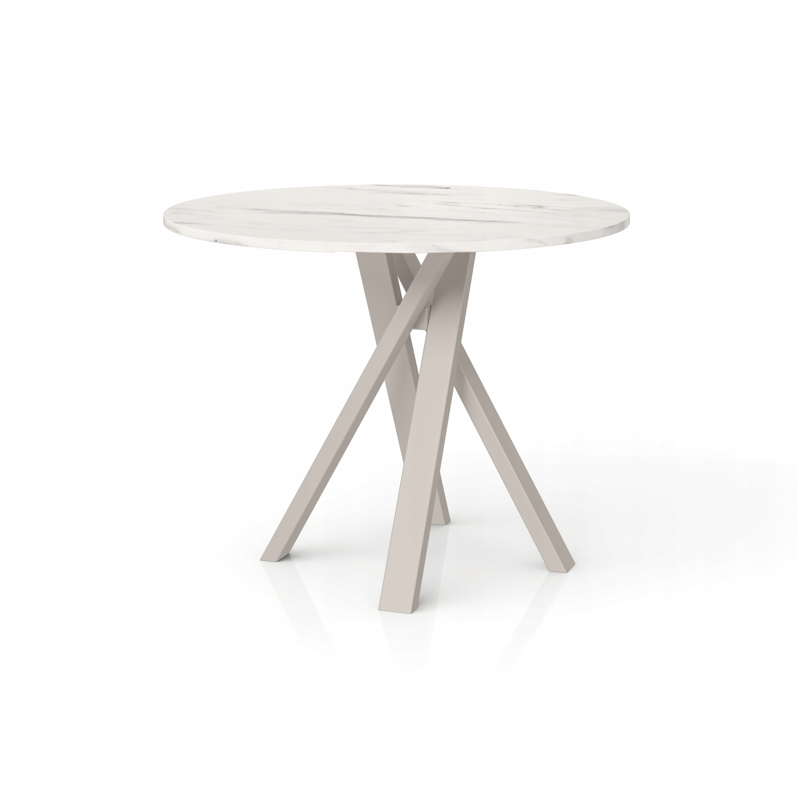 Moderní stůl Loft, stůl Mramor Bílý 110, kulatý stůl do kavárny