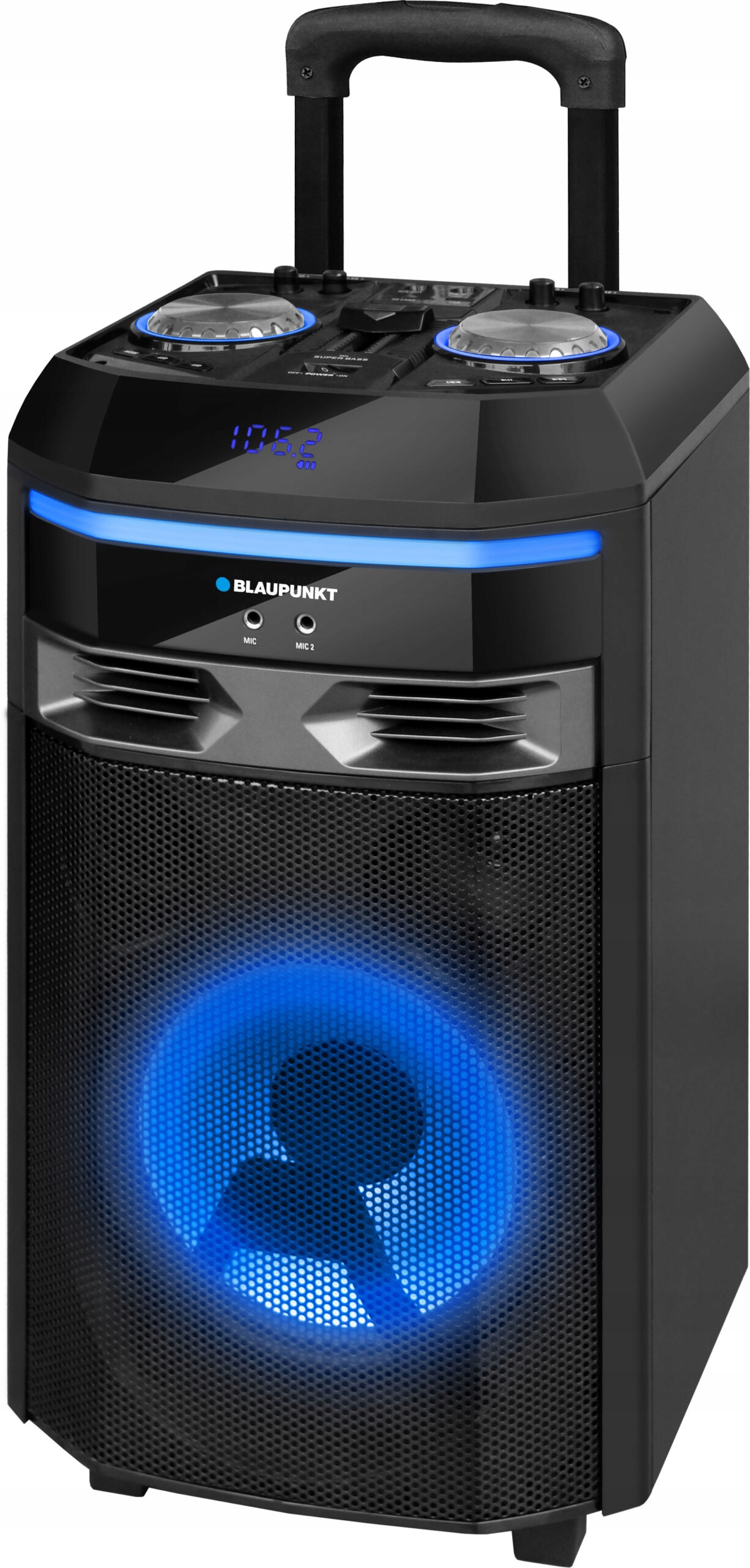 Blaupunkt PS6 Bezdrôtový Bluetooth reproduktor Fm MP3 Led Mikrofón Diaľkové Ovládanie