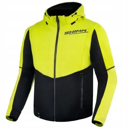Motocyklová mikina s kapucňou Shima Daybreaker Men Yellow Fluo M