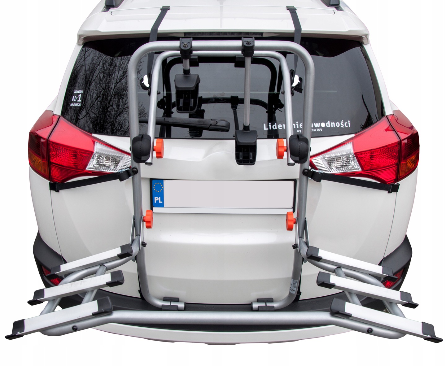 BAGAŻNIK ROWEROWY NA KLAPĘ UCHWYT NA 3 ROWERY AGURI ADVANS 3 UNIWERSALNY Wysokość produktu 63 cm