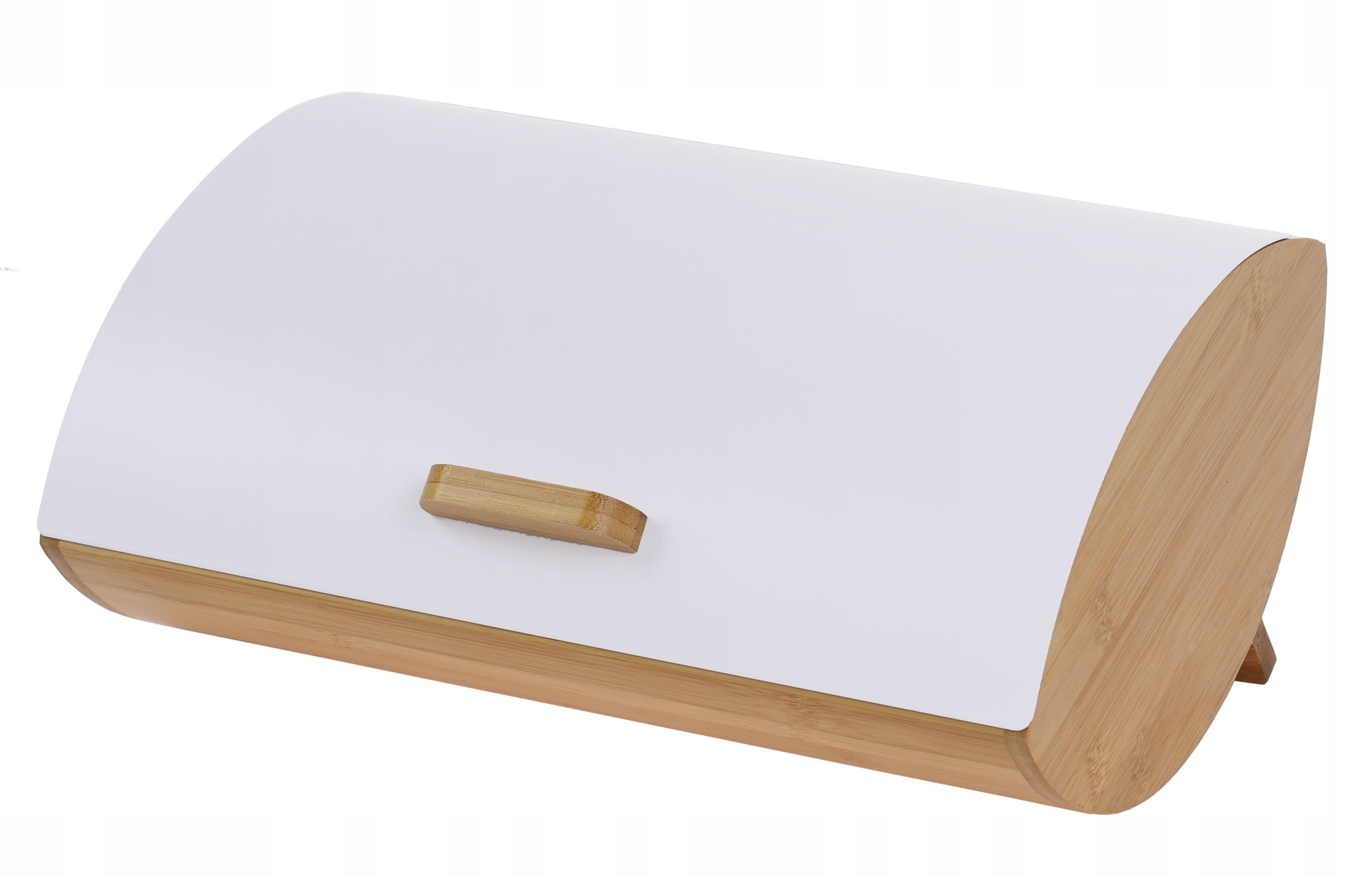 CHLEBAK JEDNOCZĘŚCIOWY POJEMNIK NA PIECZYWO STALOWY BAMBUS CAPRI BIAŁY Marka Eurokitchen