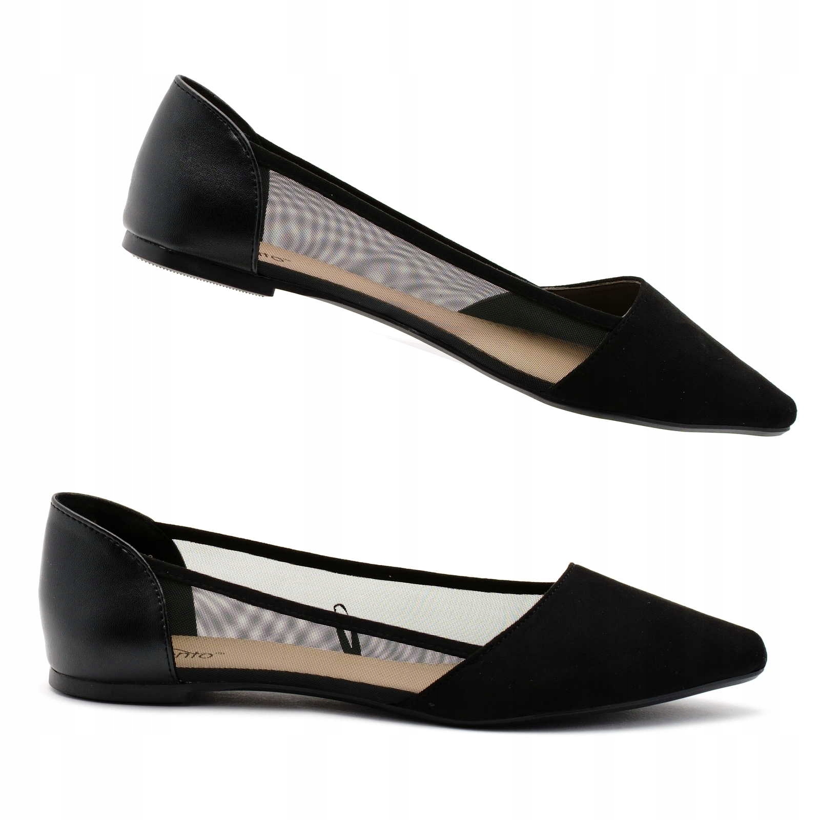 BALERINY CZARNE BUTY DAMSKIE SZPIC EVENTO 36 Płeć kobieta