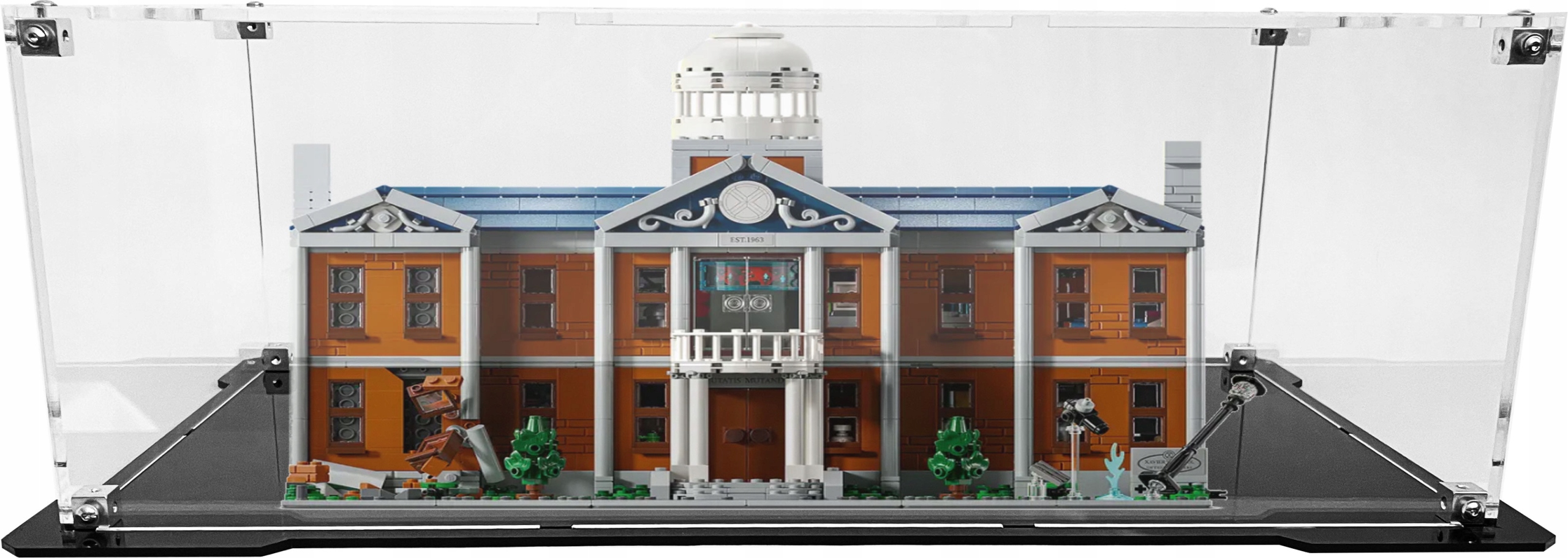 Vitrína s černou základnou pro sadu Lego 76294 Marvel Institut Xaviera