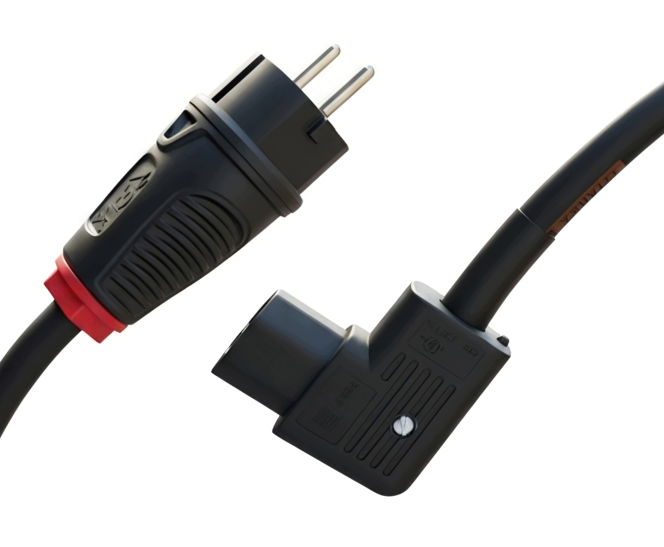 Kabel przewód zasilający Prądowy 230V Titanex C13 kątowy 230V 5m
