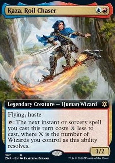 Kaza, Roil Chaser 2x FOIL ZNR MTG Zendikar Rising Rare MINT blue red Kaza, Roil Chaser 2x FOIL ZNR MTG Zendikar Rising Rare MINT blue red