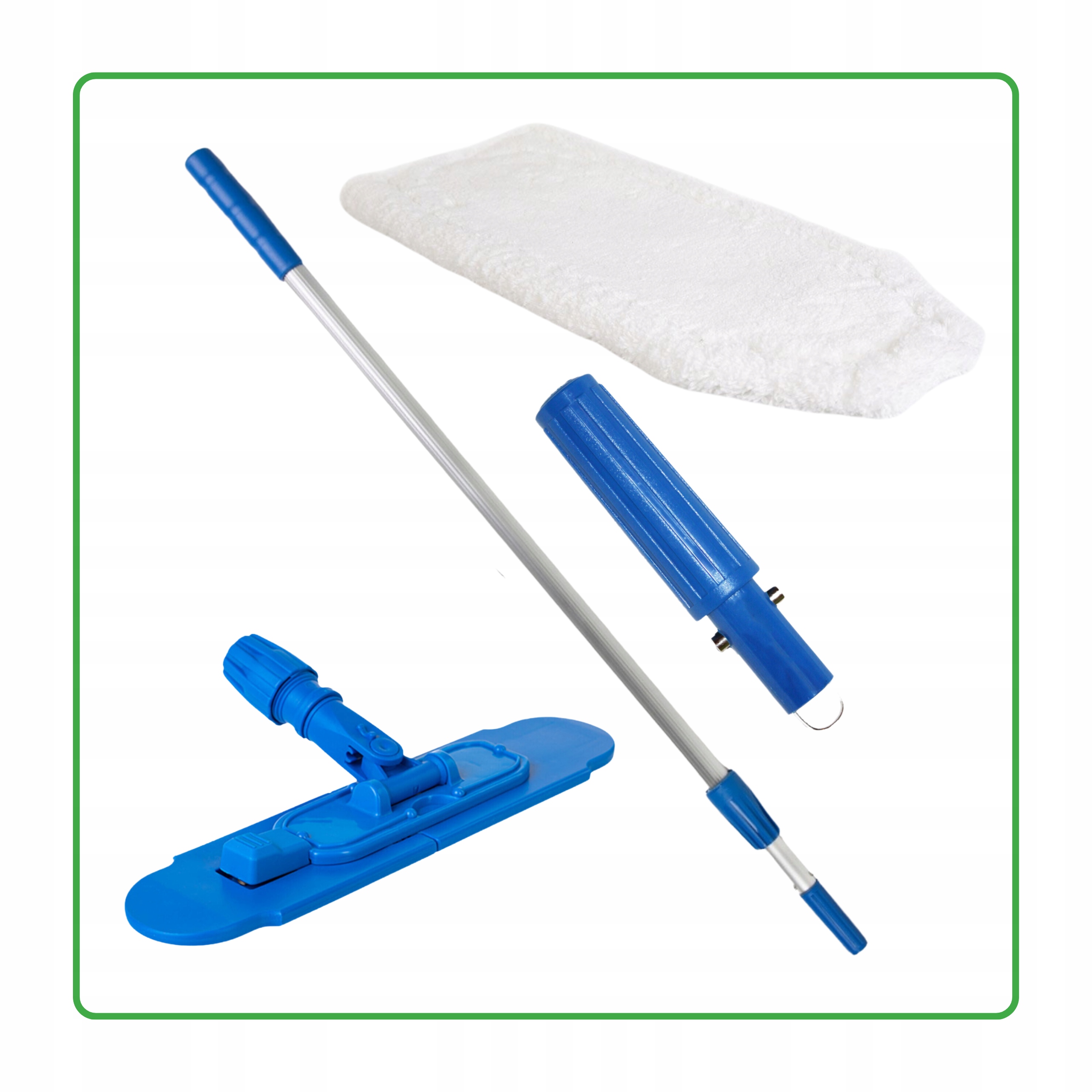 Zestaw Podłogowy do Mopa Poduszka Kij Uchwyt Wkład Bez smug dywanów Raypath