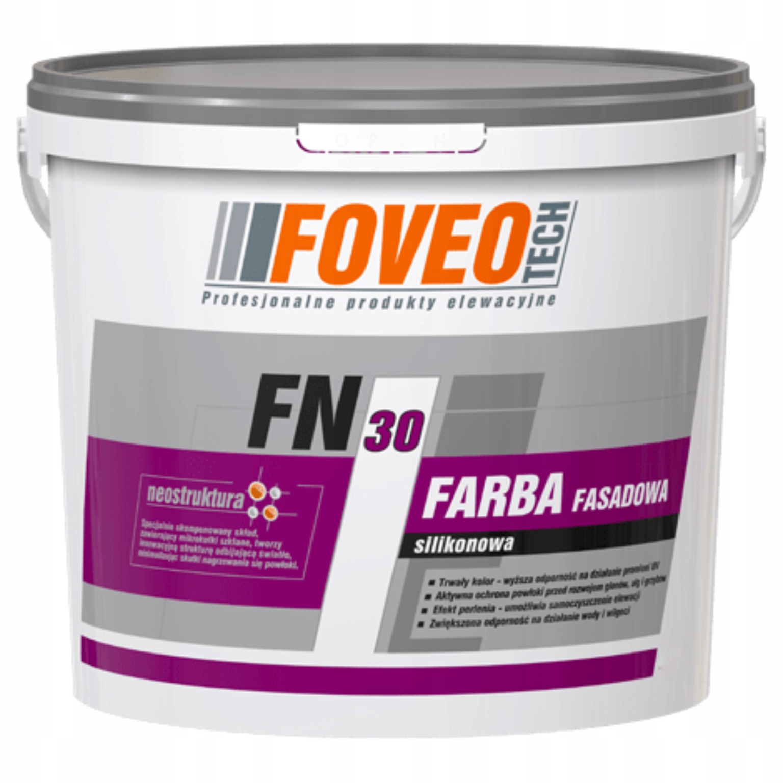 Foveo Silikónová Fasádna Farba FN30 10L Základňa Na Farbenie (biela)