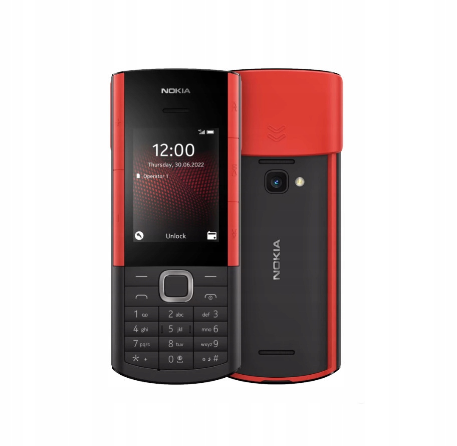 Nokia 5710 XpressAudio 4G Mobiltelefon, független, Dual Sim, fekete-piros