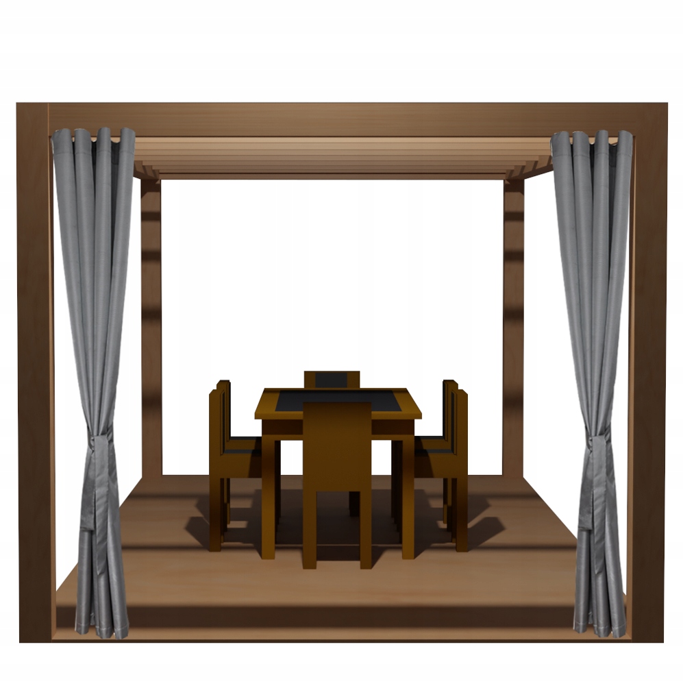 ZASŁONA OGRODOWA DO ALTANY 155X220 SZARY PRZELOTKA