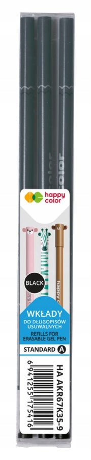 

Wkład wymazywalny Uszaki Happy Color 3 sz czarny
