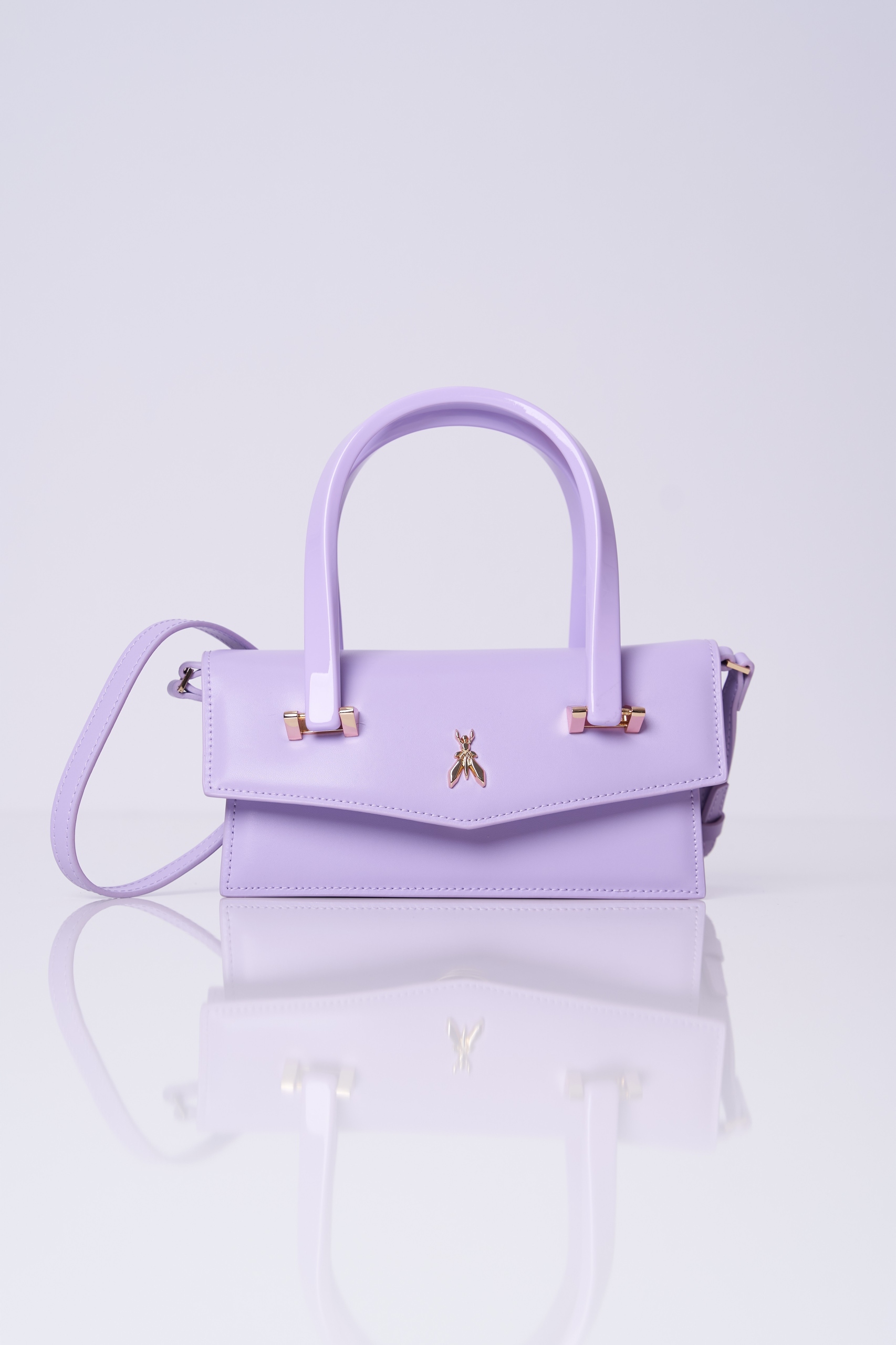 Torebka skórzana fioletowa PATRIZIA PEPE One size