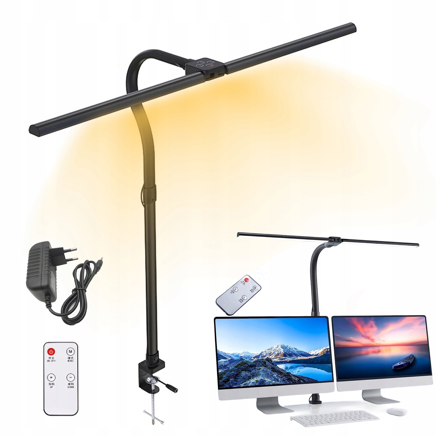 dvojitá hlava kreslící lampička 5 režimů teploty barev 3200-6500K