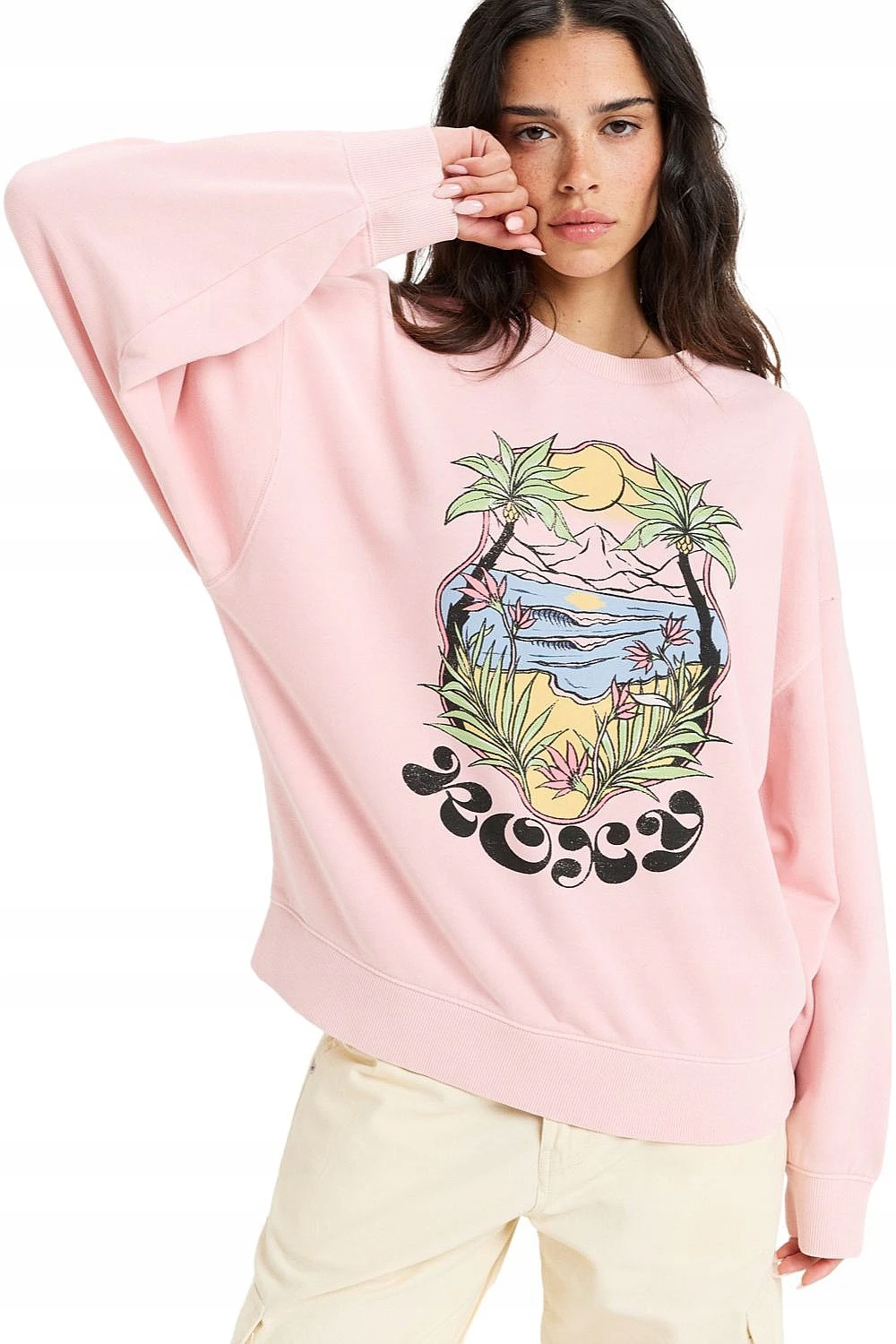 【THE MOZZ】Provence Terry Setup bluza Roxy Lineup Terry - MZE0/Bleached Mauve (3616750925400