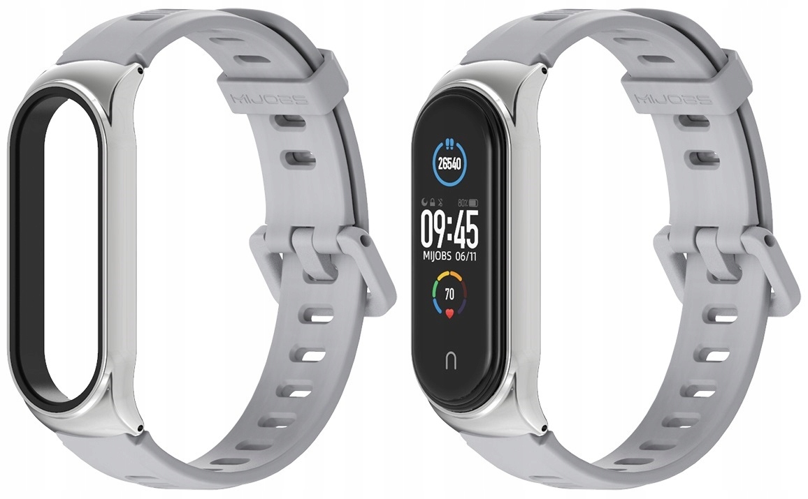 PASEK OPASKA DUO do XIAOMI MI BAND 3/4/5/6 KOLORY Kolor czarny