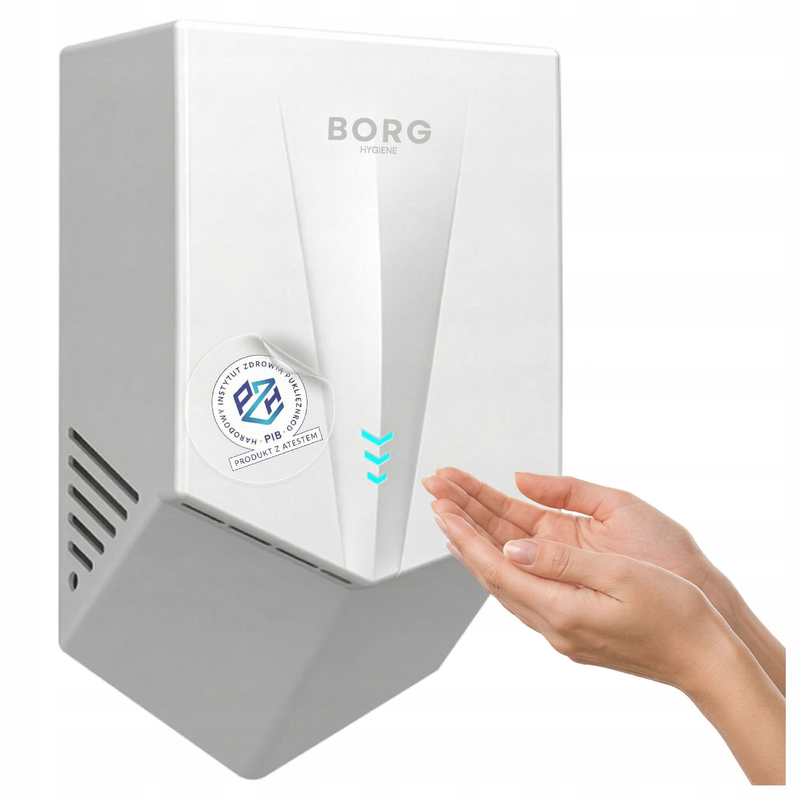 Sušička rukou Automatická Výkonná 1300 W Borg V-Blade Abs Bílá 7-9 sekund