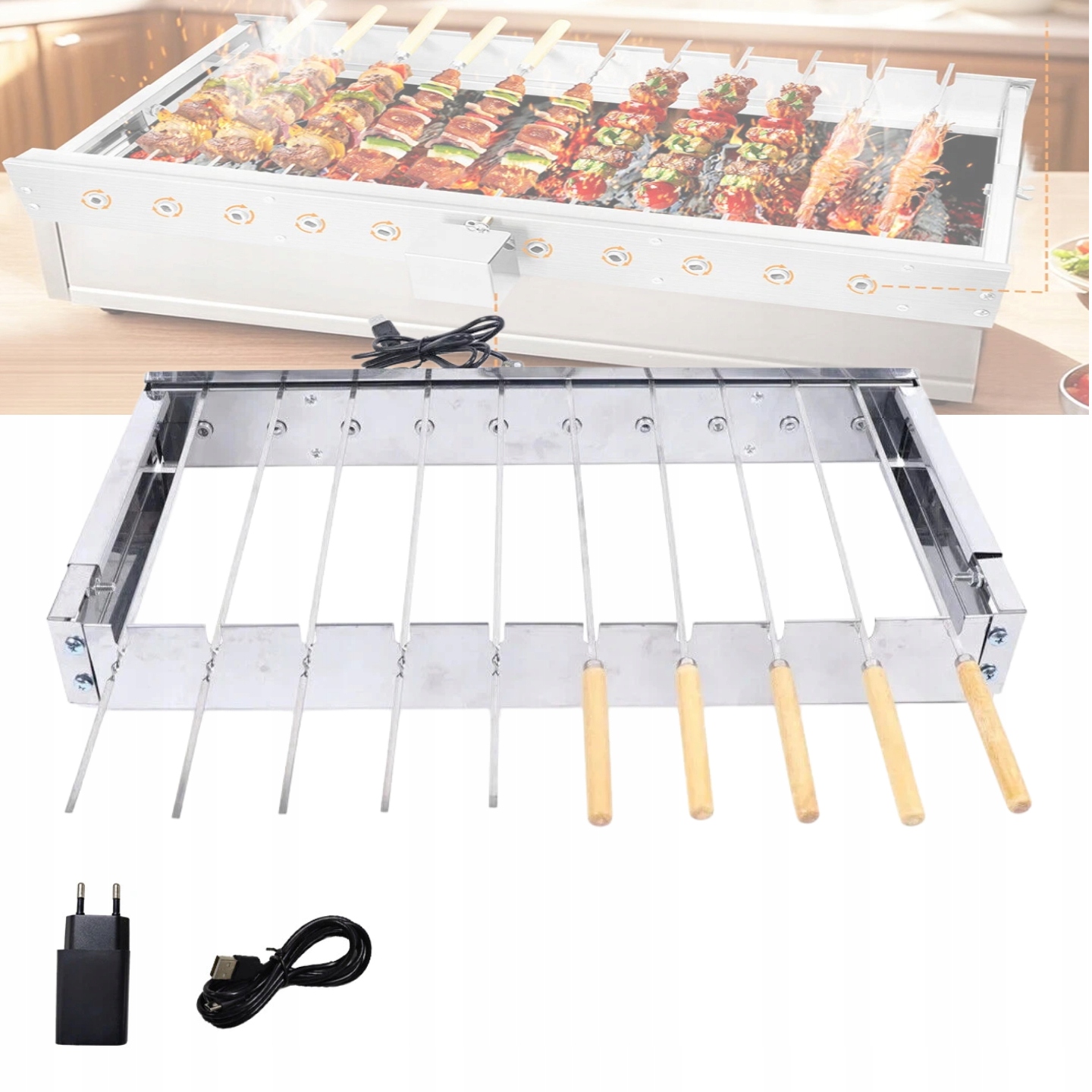 Sada Špízů Na Šampony 12 Ks Na Stojanu Inox Grill