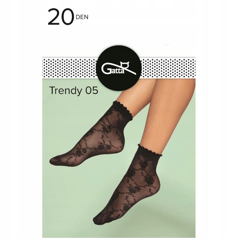 

Gatta Skarpetki Trendy 05 Koronka Nero
