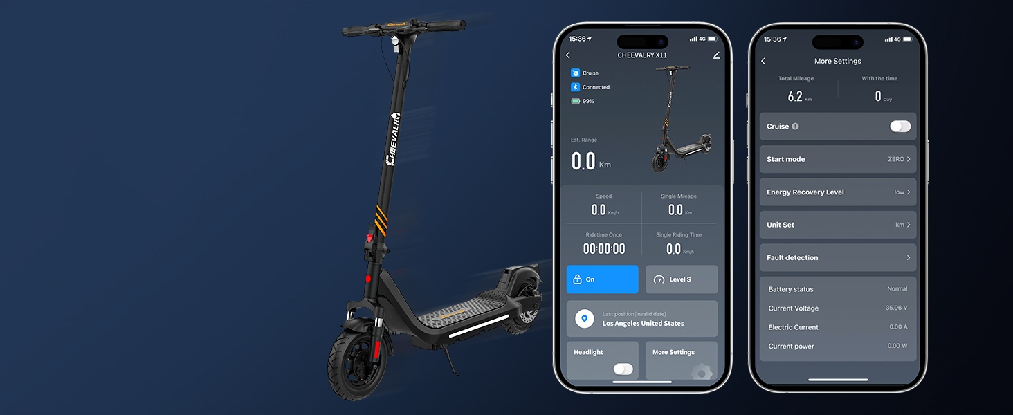 Składany Pojazd Elektryczny Dla Dorosłych Cheevalry 15AH 750W 10" Kolor czarny