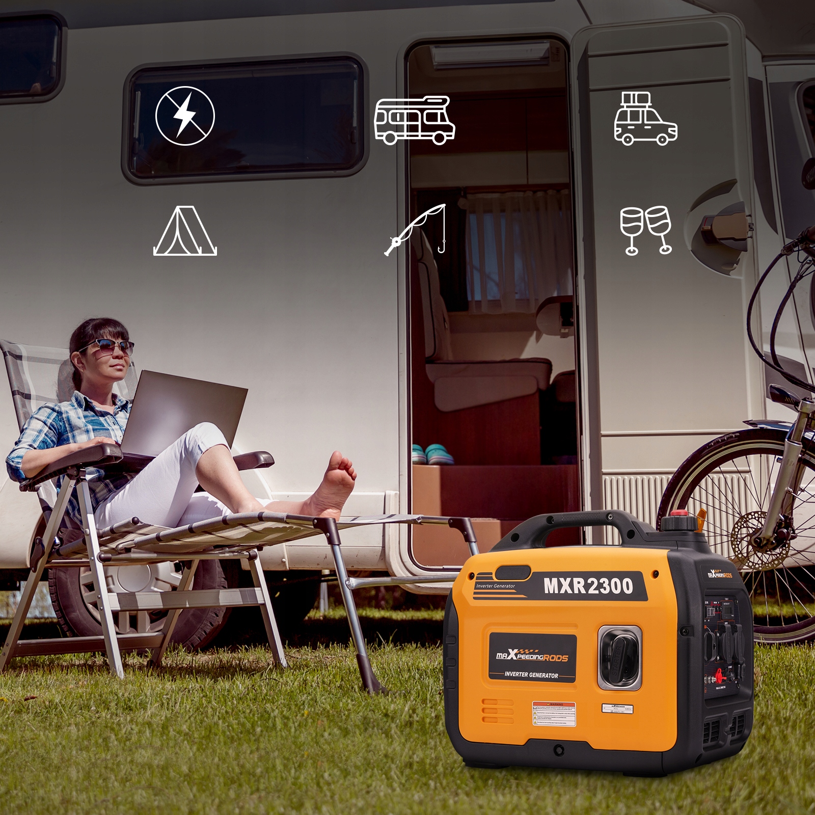 2.3KW Agregat Generator Inwertorowy Cichy 18kg Waga urządzenia 18 kg