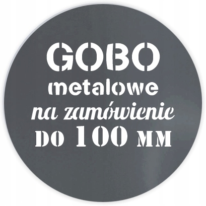 Gobo metalowe do projektora średnica 60 do 100 mm