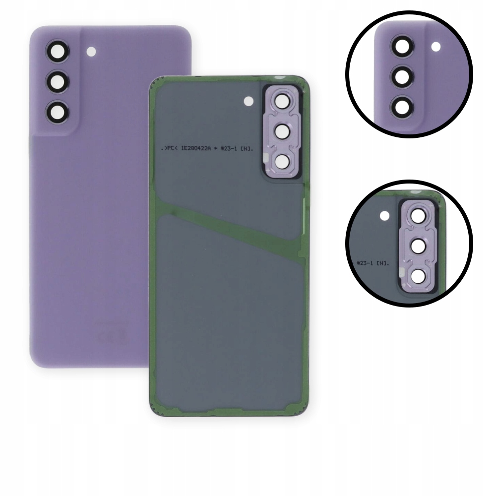 Tylna klapka, tylne szkło do Samsung Galaxy S21 Fe 5G, fioletowa
