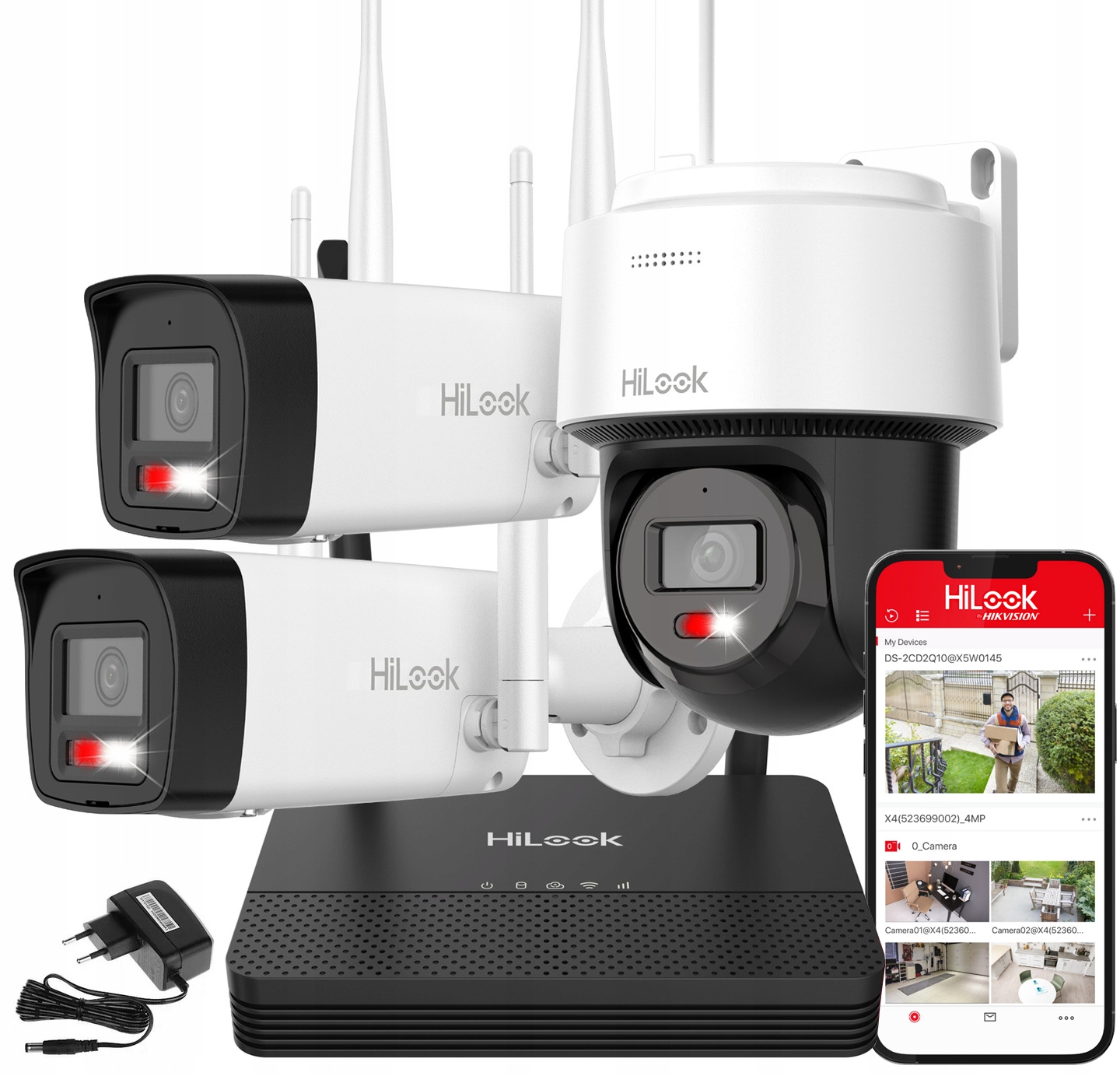 WiFi monitorovací sada 4MPx EasyLink HiLook Hikvision 3 Venkovní kamery