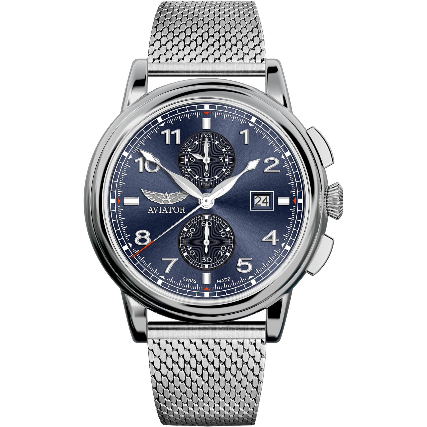 Pánské Hodinky Aviator V.2.45.0.407.5 stříbrné