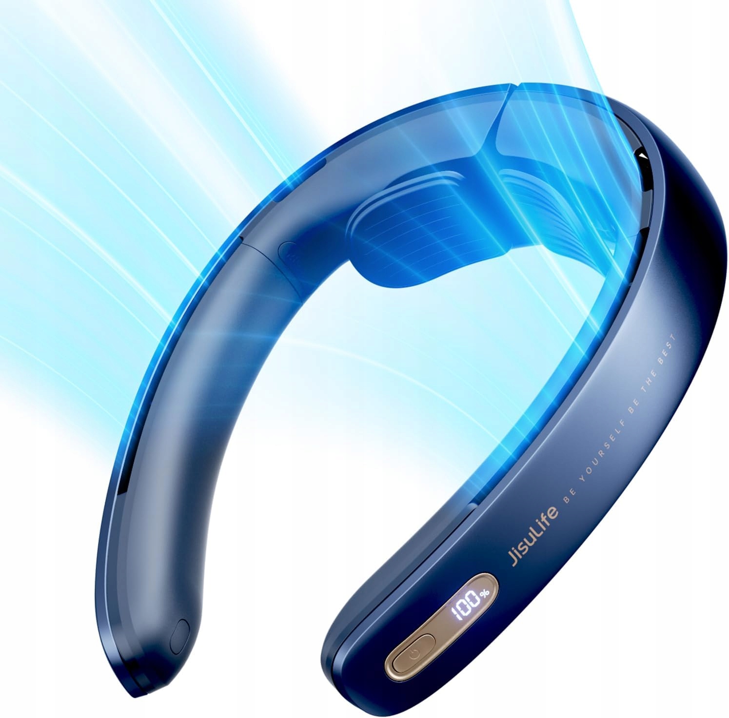 Jisulife přenosný ventilátor na krk, 100 rychlostí, kancelář, auto, práce