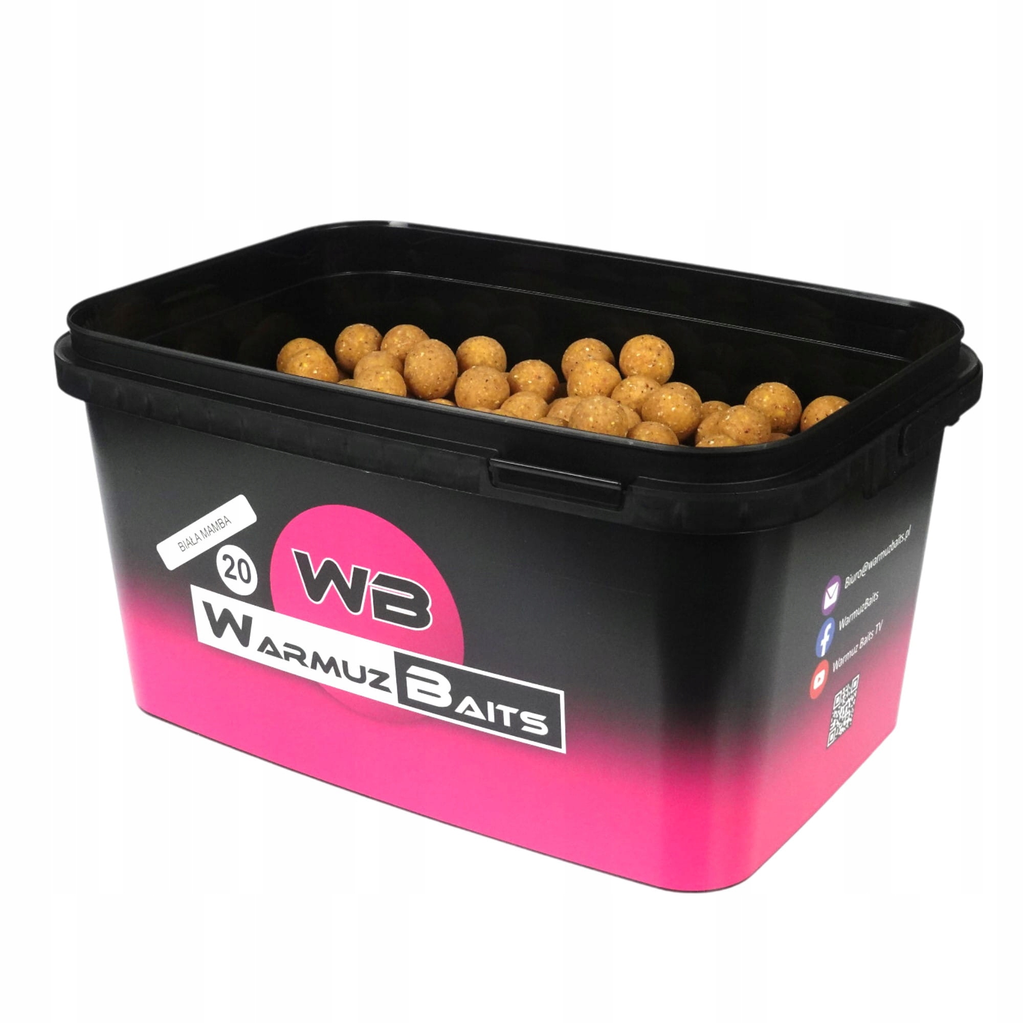 Warmuz Baits Biała Mamba Kulki Zanętowe 16mm/3kg Wiadro