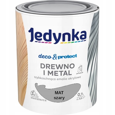 

Emalia Jedynka Deco&protect Szary Mat 0,7