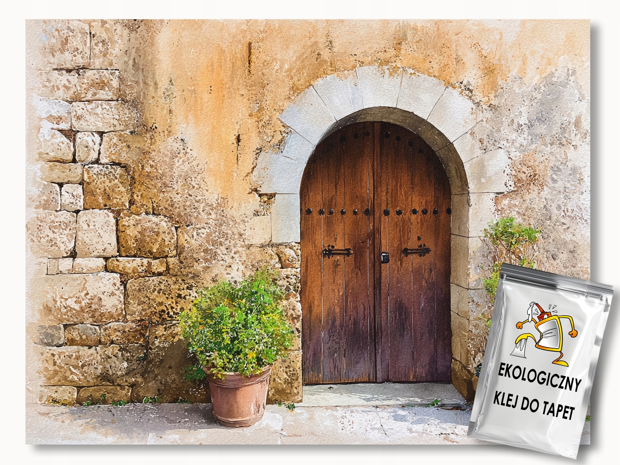 Fototapeta Flizelina Zeď Stěna Kámen Dveře Vchod Brána 416x290 lepidlo