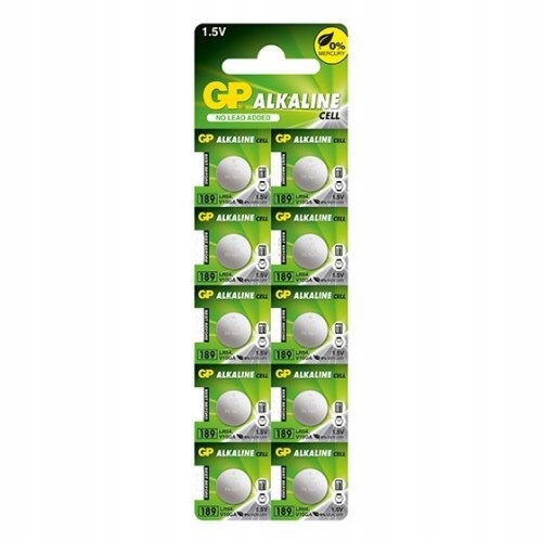 

Baterie alkaliczne Gp 189 LR1130 V10GA 10 sztuk