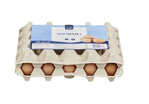 Levně Metro Chef Vajíčka z volného výběhu Velikost L, dezinfikováno 20 kusů