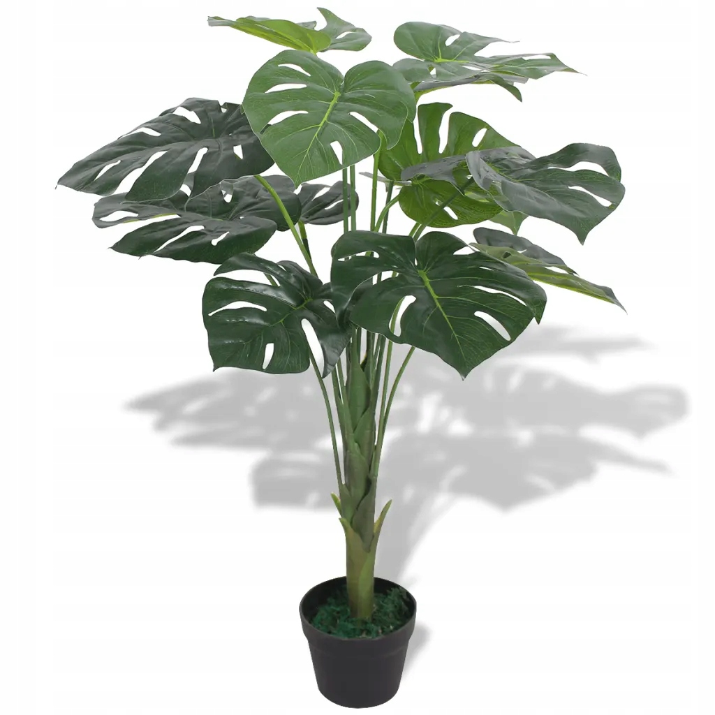 Umělá rostlina Monstera 70 cm, zelená, 13 listů
