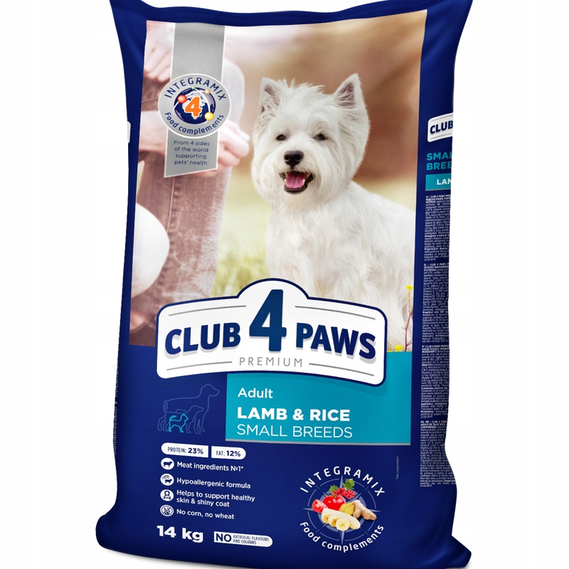Club 4 Paws Adult Small Breeds Lamb Jagnięcina 14kg
