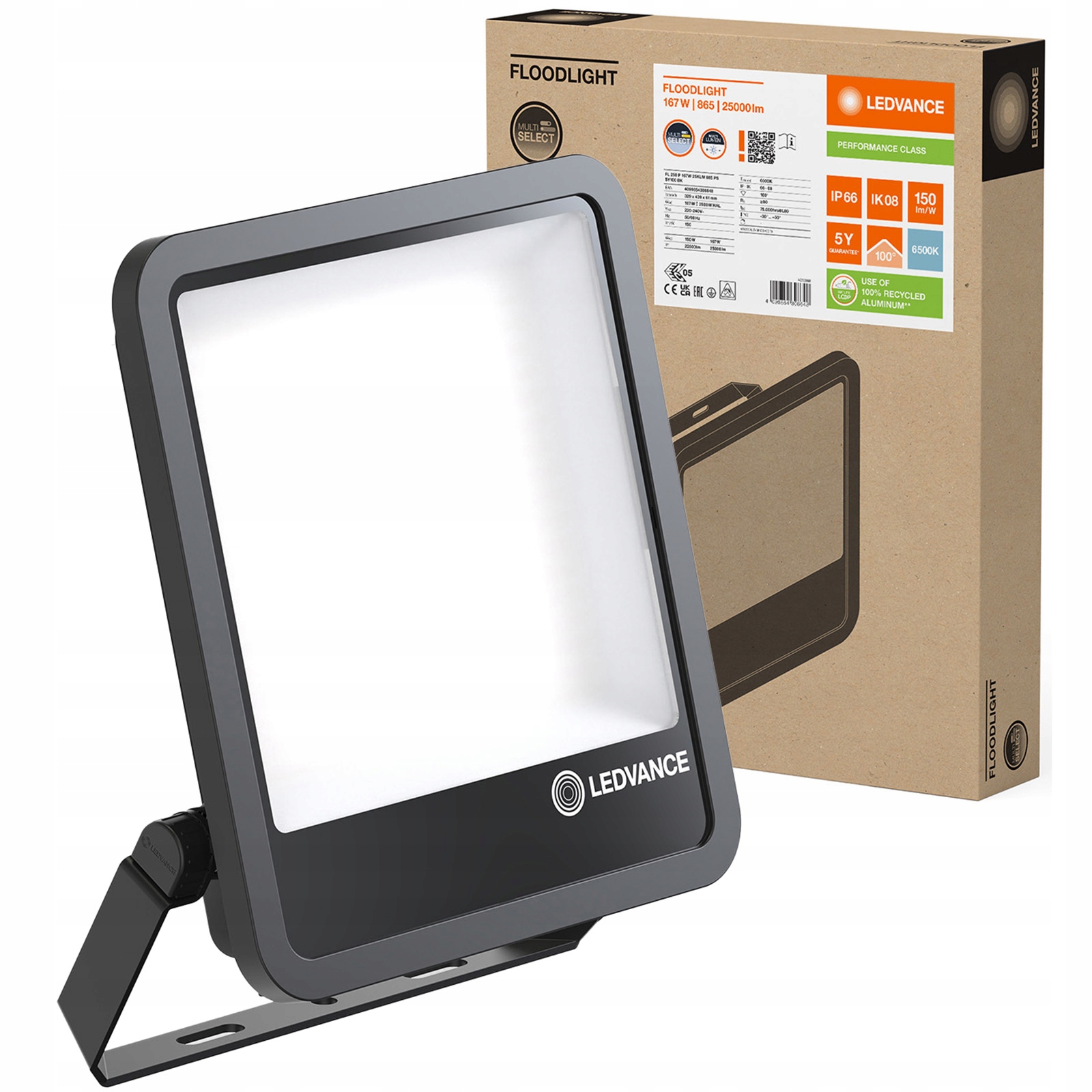 Led reflektorová lampa 167W 6500K Voděodolný Venkovní Ledvance Floodlight