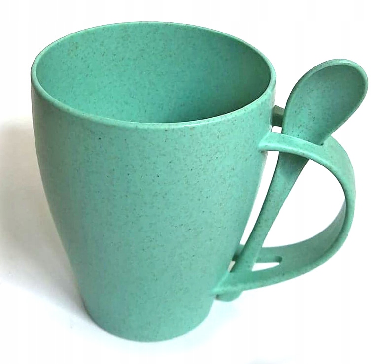 

Kubek z łyżeczką 350ml turkusowy