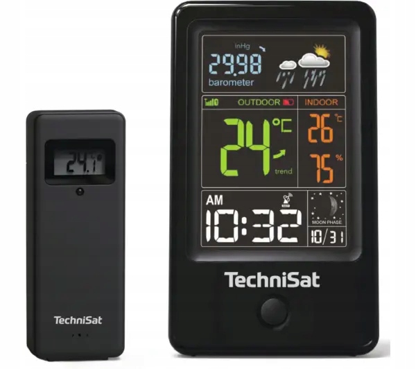 Stacja pogody TechniSat Imeteo 400 Zegar Budzik Data Prognozowanie pogody