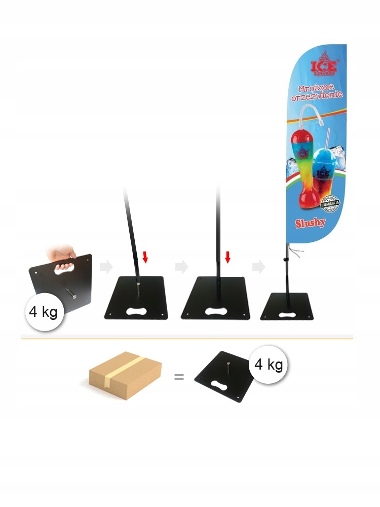 Podstawa do flagi winder maszt beach flaga 4kg