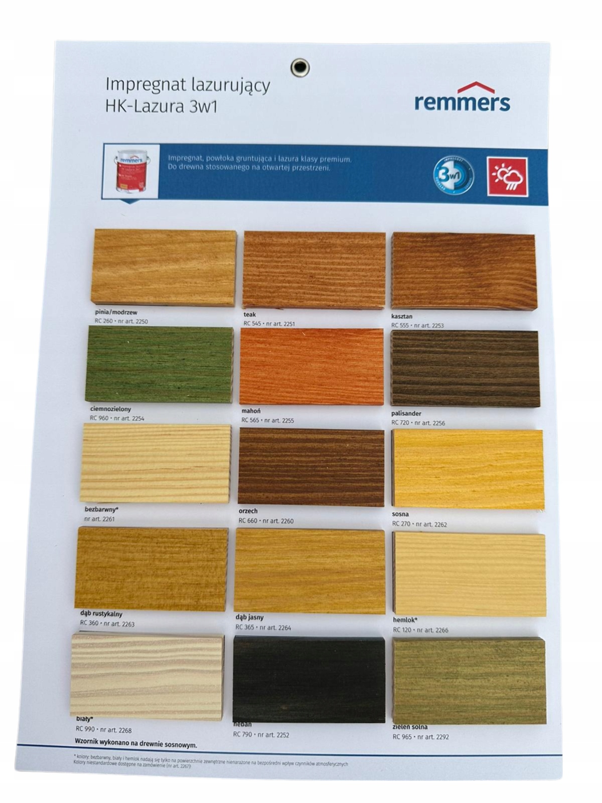 Remmers IMPREGNAT do drewna HK LASUR LAZURA 3w1 10L SOSNA 2262 Przeznaczenie do drewna
